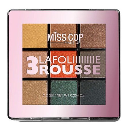 MISS COP - Paleta de Maquillaje 3-ROUSSE, 9 tonos (COFMC4326)