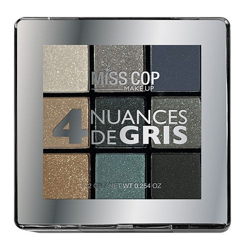 MISS COP - Paleta de Maquillaje NUANCES GRIS, 9 tonos (COFMC4326)
