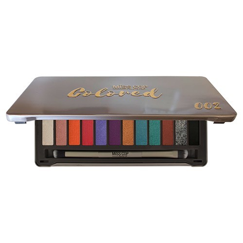 MISS COP - Makeup Palette COLORED 2, 24 shades + Mirror + Double Brush (COFMC4335)