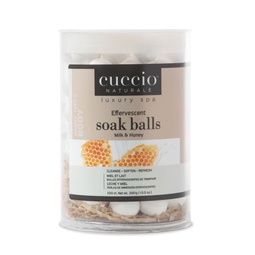 CUCCIO - Bolas limpiadoras humectantes con leche y miel 100 unidades (3047)