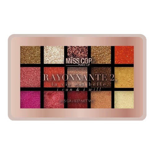 MISS COP - Makeup Palette RAYONNANTE 2, 15 Shades (COFMC4351)