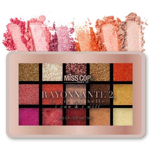 MISS COP - Makeup Palette RAYONNANTE 2, 15 Shades (COFMC4351)